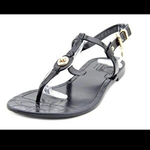 Coach Pier shiny jelly womens T-strap thong sandals